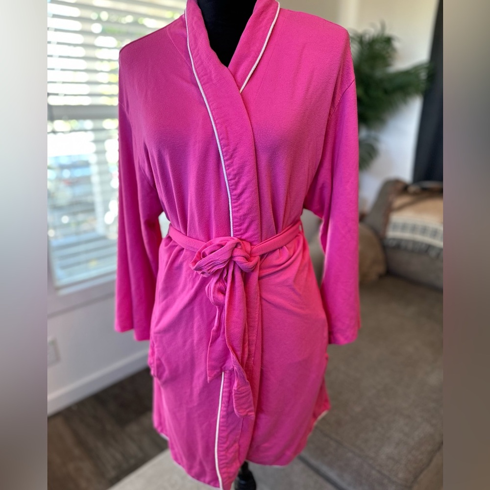 kate spade Pink Robe with White Trim